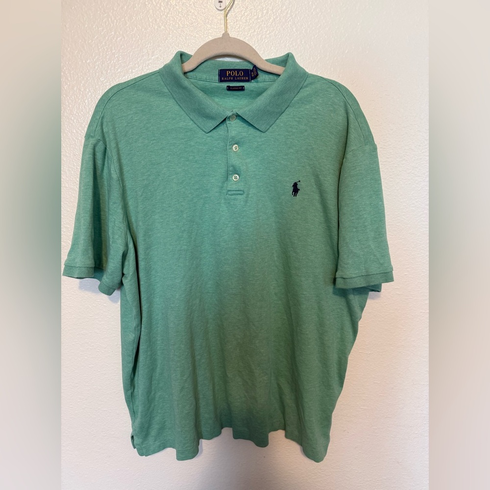 Men’s Polo Ralph Lauren short sleeve green polo top